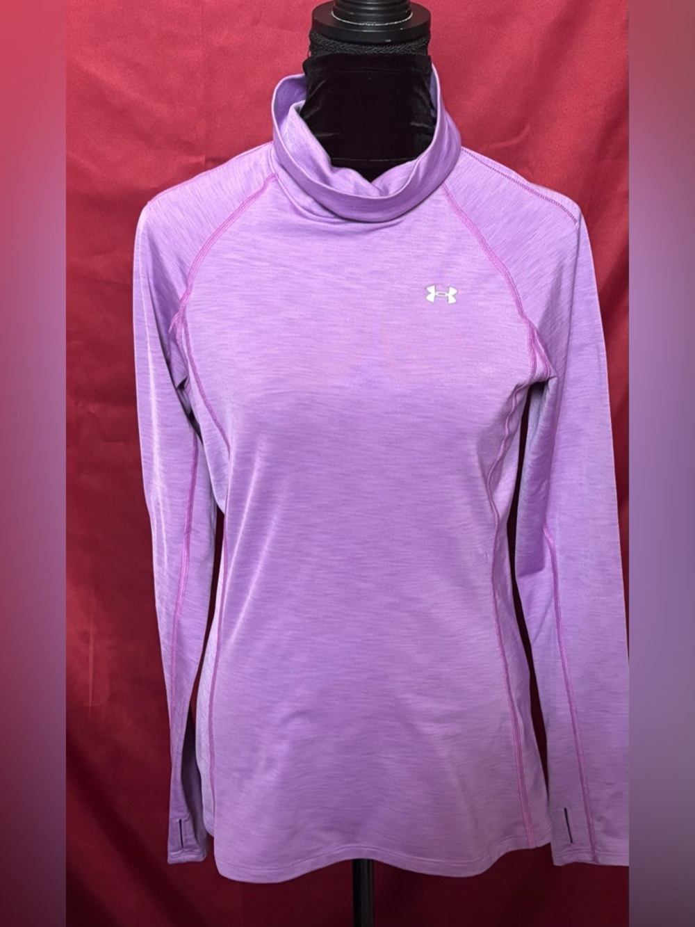 Under Armour Lavender/Purple Long-Sleeve Mock Neck Performance Top